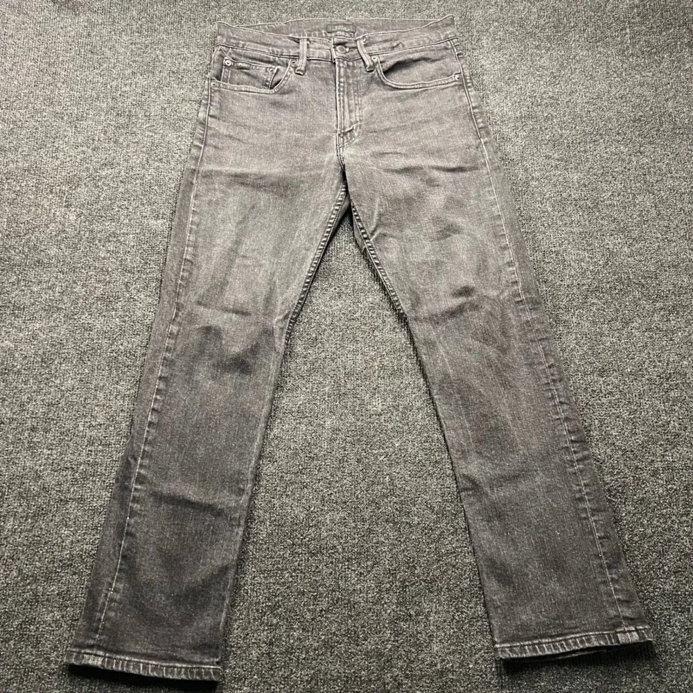 Polo Ralph Lauren Mens Jeans 30x30 Gray Slim Straight Denim Pants 2678